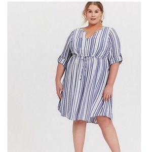 Torrid striped shirt dress